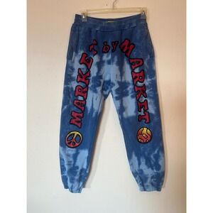 MARKET Cali Lock Gradient Tie-Dye Sweatpants in the Blue Tie-Dye color way.